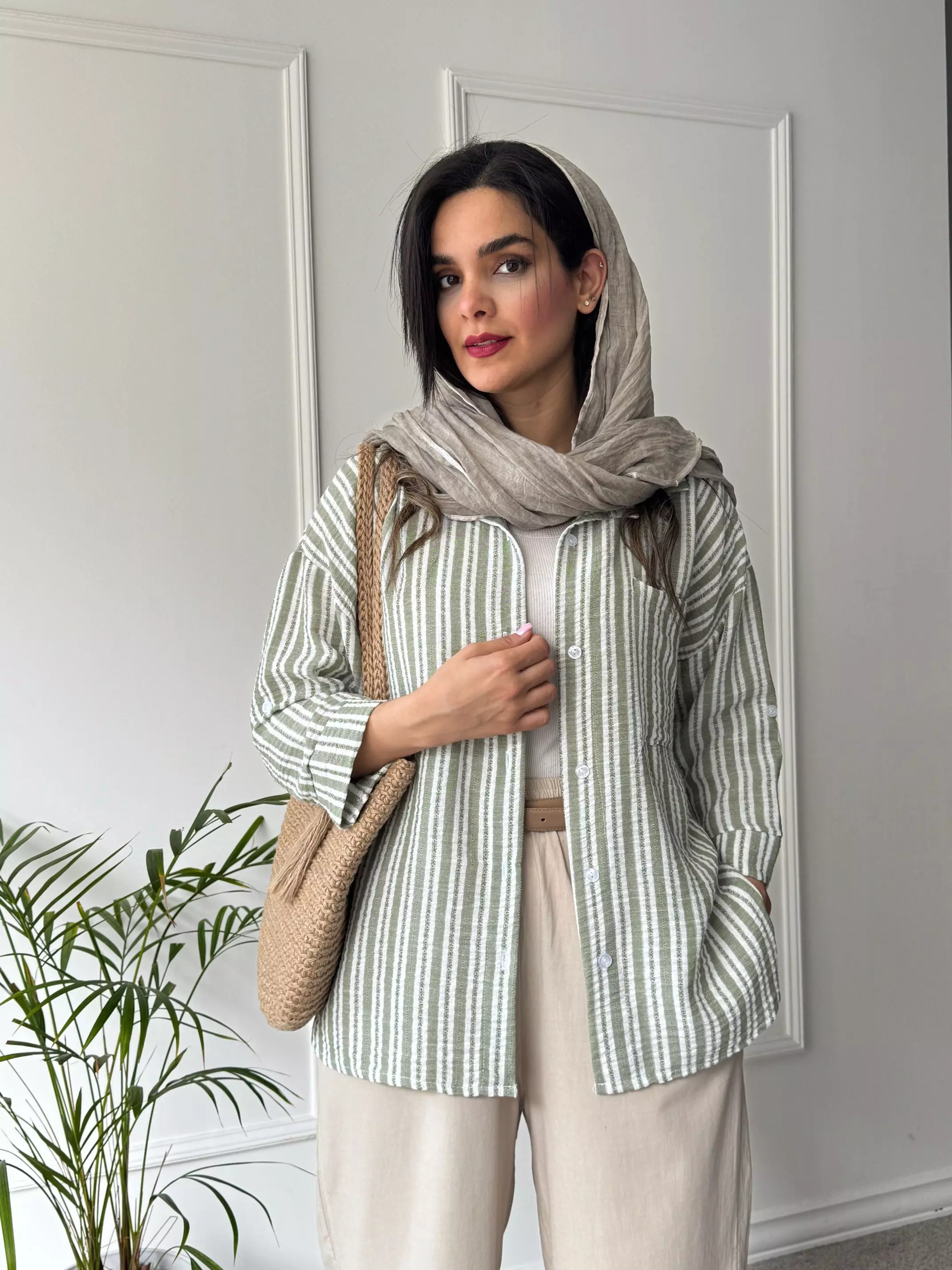 مانتو شومیزی راه راه یاس